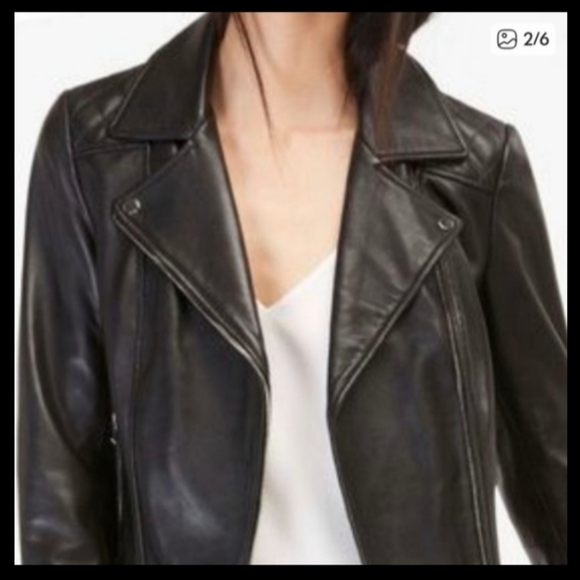 Massimo Dutti Jackets & Blazers - Women's Black Leather Jacket